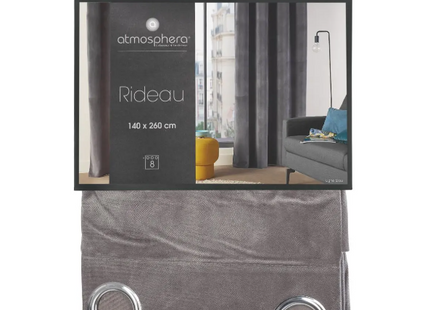 Cortina "Lilou" 140x260cm gris oscuro - 146202L