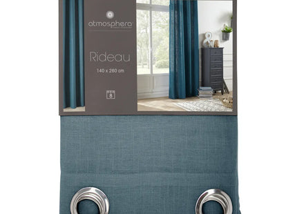 Cortina "León" azul pato 140x260cm - 146277F