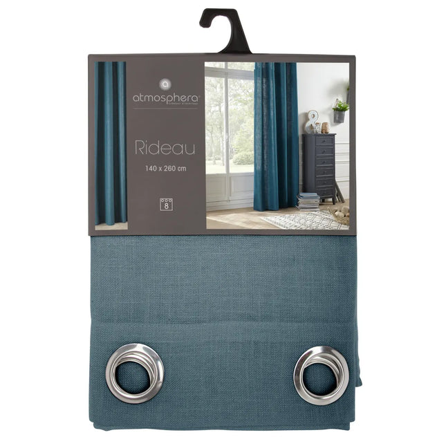 Cortina "León" azul pato 140x260cm - 146277F