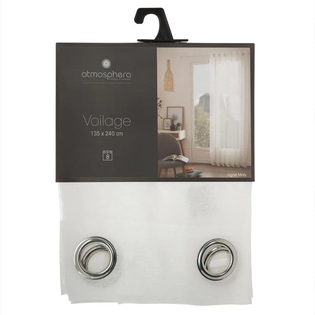 Visillo "Moly" 135x240cm blanco - 146280Z