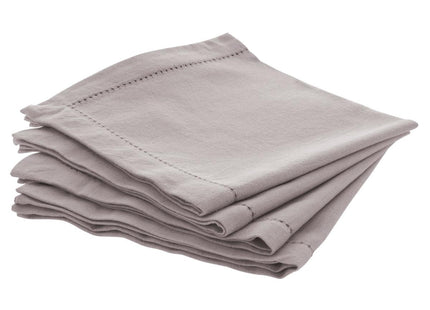 Juego de 4 servilletas de "Cambray" gris - 146341B