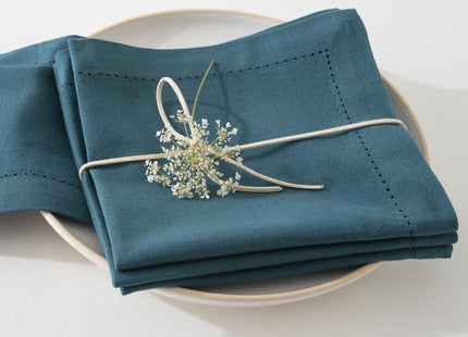 Set de 4 servilletas "Chambray" azul pato - 146341Q