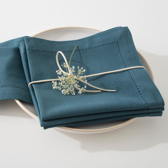 Set de 4 servilletas "Chambray" azul pato - 146341Q