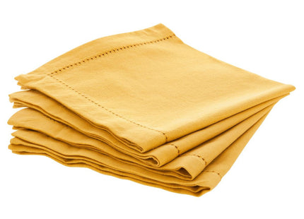 Juego de 4 servilletas de "Cambray" mostaza - 146341R