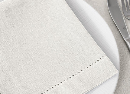 Set de 4 servilletas "Chambray" blanco - 146341Z