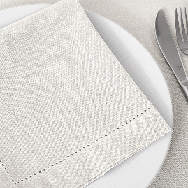 Set de 4 servilletas "Chambray" blanco - 146341Z