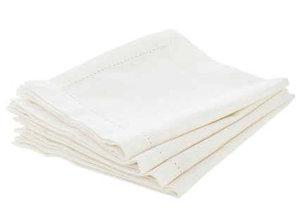Set de 4 servilletas "Chambray" blanco - 146341Z