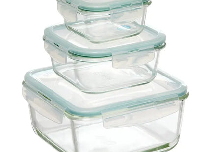 Juego de 3 potes de cristal "Clipeat" - 146593