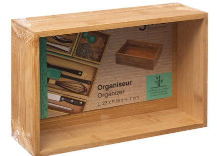 Organizador de cubiertos "Tidy Smart" 15x23cm en bambú - 146649