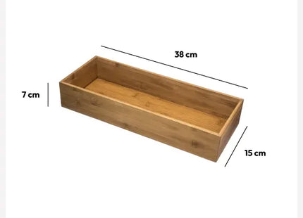 Organizador de cubiertos «Tidy Smart» 15x38x7 en bambú - 146650