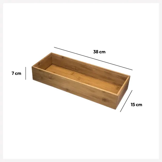 Organizador de cubiertos «Tidy Smart» 15x38x7 en bambú - 146650