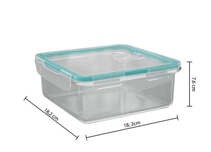 Pote de vidrio cuadrado "Clipeat" de 1,18 L- 146656
