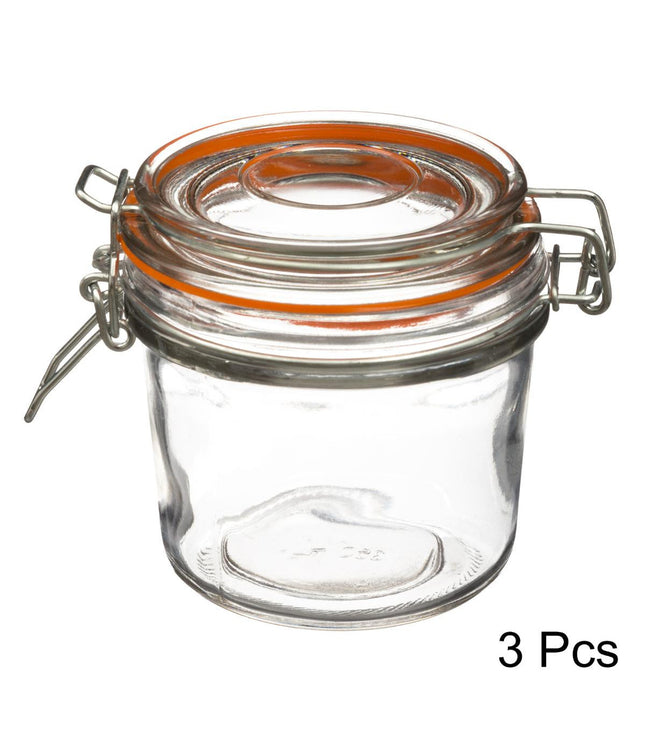 Set de 3 potes de cristal + precintos - 146692