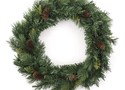 Corona navideña artificial con piñas D40cm "Royal Majestic" - 146873