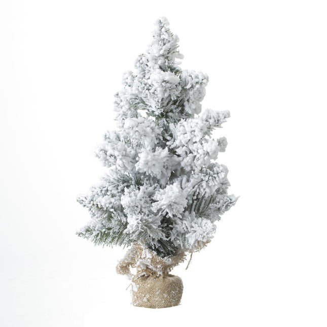 Árbol de Navidad artificial Verde flocado Blanco A50cm "Blooming" - 146884