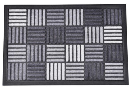 Felpudo de goma y caucho "Caroll" 40x60cm color gris - 1470493