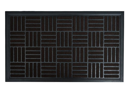 Felpudo de goma y caucho "Manhattan" 45x75cm color negro - 1470792