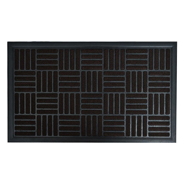 Felpudo de goma y caucho "Manhattan" 45x75cm color negro - 1470792