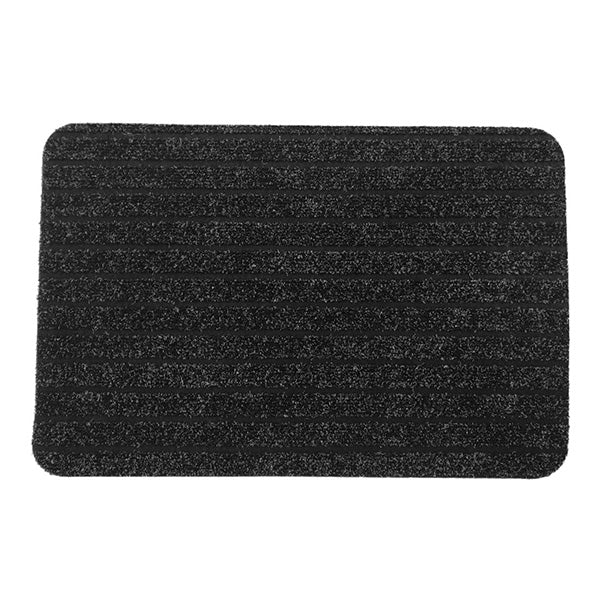 Felpudo de polipropileno/látex  "Chloe" 40x60cm color gris/negro - 14713940