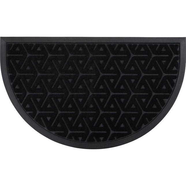 Felpudo de poliéster/goma "Wilson" 45x75cm media luna - 1472795