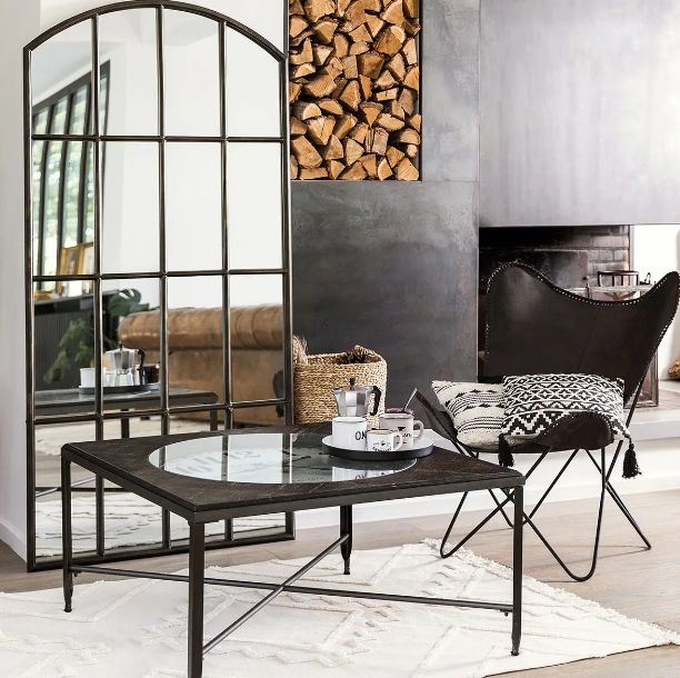 Espejo "Gallery" H177,5cm en metal - 148251