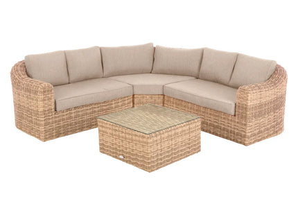 Mueble de jardín esquinero de 5 plazas "Mooréa" savana - 149481A