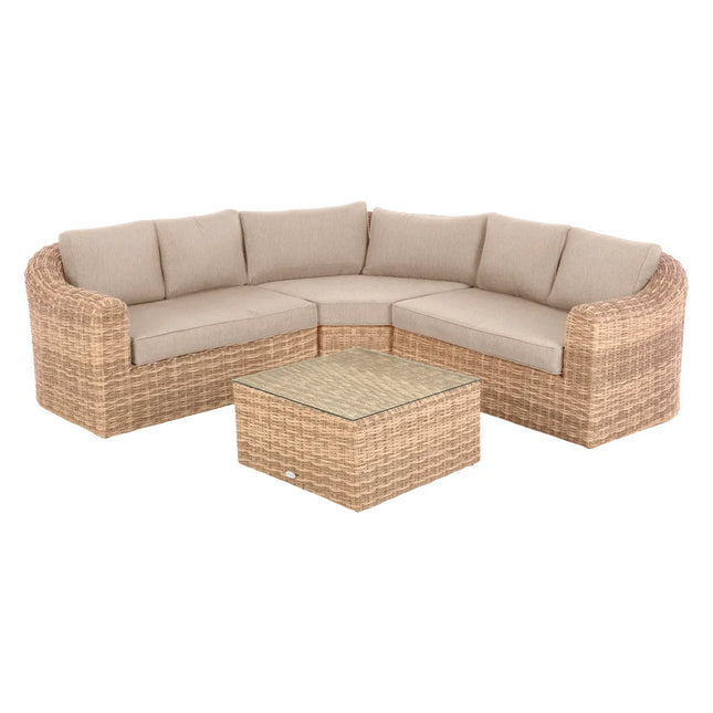 Mueble de jardín esquinero de 5 plazas "Mooréa" savana - 149481A