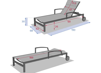 Tumbona de aluminio “Ocala” - 149661