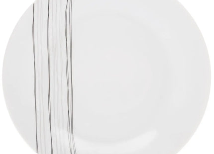 Plato llano "Líneas" D27cm en porcelana - 150202