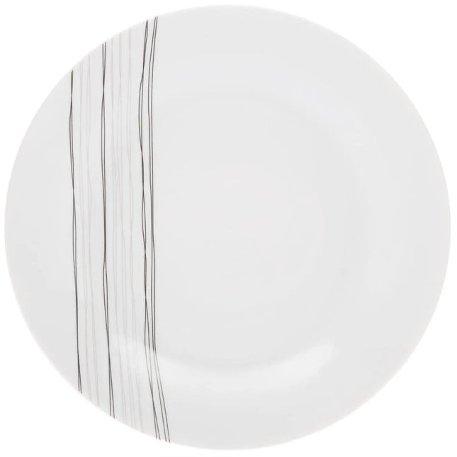 Plato llano "Líneas" D27cm en porcelana - 150202