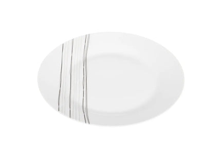 Plato de postre "Lignes" de porcelana D19cm - 150204