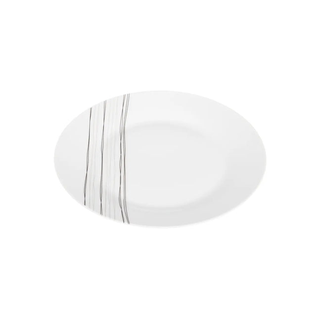 Plato de postre "Lignes" de porcelana D19cm - 150204