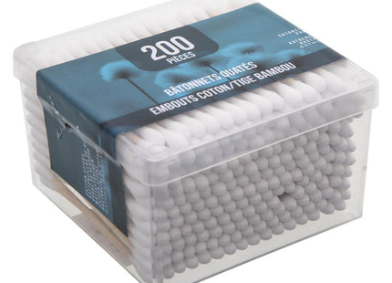 Juego de 2 cajas de 200 hisopos de algodón de bambú - 150710