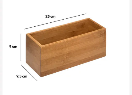 Organizador de bambú rectangular 23x9x9,5 para baño - 150731
