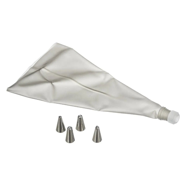 Manga pastelera + 4 boquillas de acero inoxidable - 151094