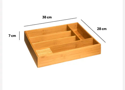 Organizador de cubiertos "Tidy Smart" 38x28cm en bambú - 151153