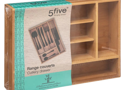 Organizador de cubiertos "Tidy Smart" 38x28cm en bambú - 151153
