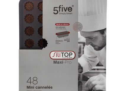 Molde para 48 Cannelés tamaño maxi en silicona "Silitop" - 151371