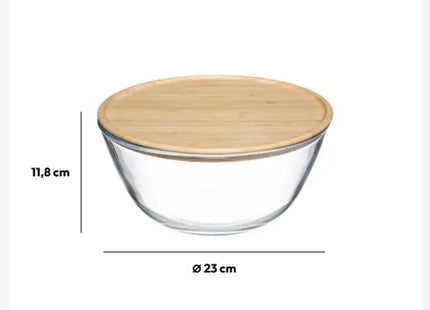Ensaladera 23 cm de diámetro, tapa de bambú - 151462