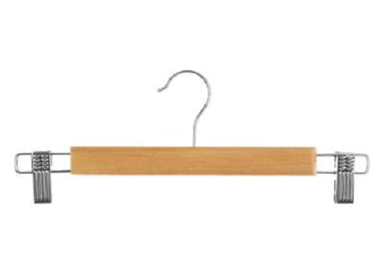 Set de 2perchas de madera clip metal - 151518C