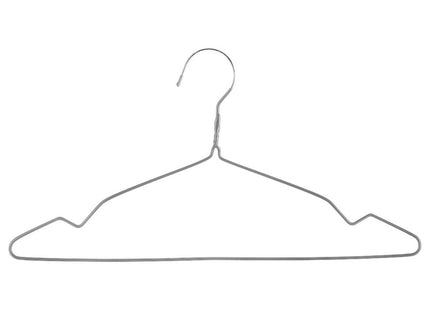 Juego de 10 perchas de PVC y metal gris claro - 151528