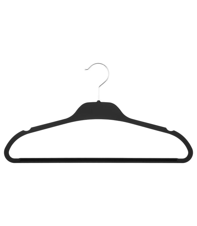 Juego de 5 perchas de goma negra - 151544