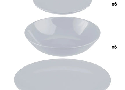 Set de platos en loza  "Colorama" de 18 piezas - 154520C