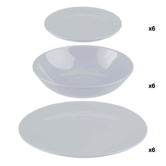 Set de platos en loza  "Colorama" de 18 piezas - 154520C