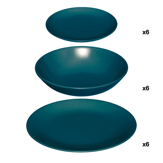 Set de platos en loza  "Colorama" de 18 piezas - 154520I