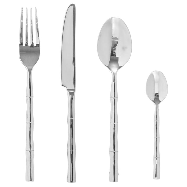 Juego de cubiertos de 24 piezas en acero inoxidable - 154528