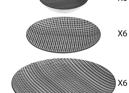 Set de platos de 18 Piezas en porcelana decoración Bohemia - 154723B