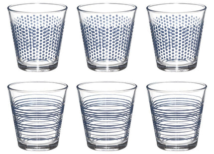 Set de 6 vasos de agua "Low Tumblers" 25cl Azul - 154755B