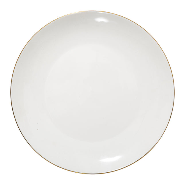 Plato llano de porcelana D27cm colección "Petit salon" - 154861