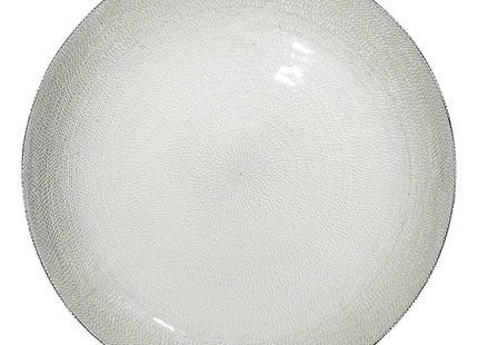 Plato "Palm" de vidrio plano  D27 gris - 154934B